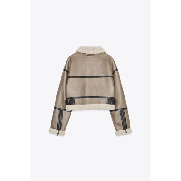 ZARA SHORT DOUBLE-FACED JACKET - Picture 9 of 10